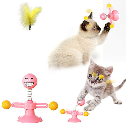 Interactive Cat Windmill Toy