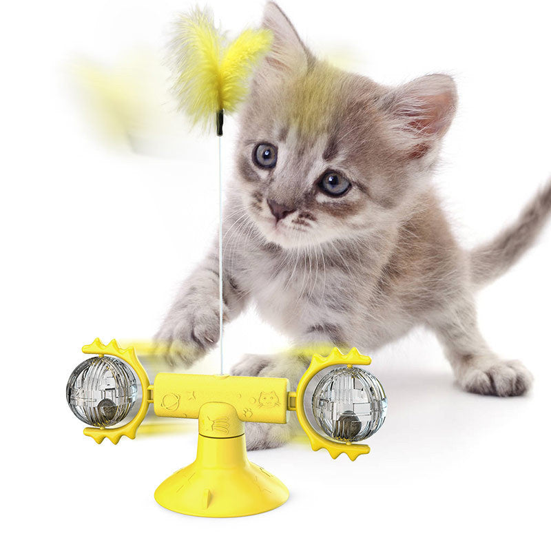 Interactive Cat Windmill Toy