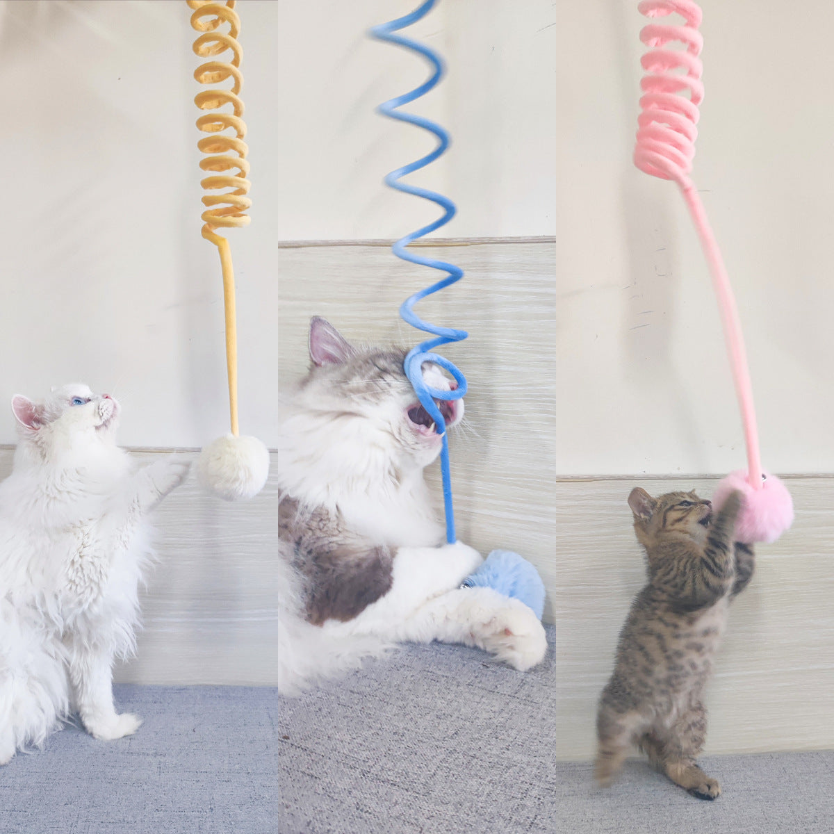 Self-Hi Sucker Spring Cat Toy