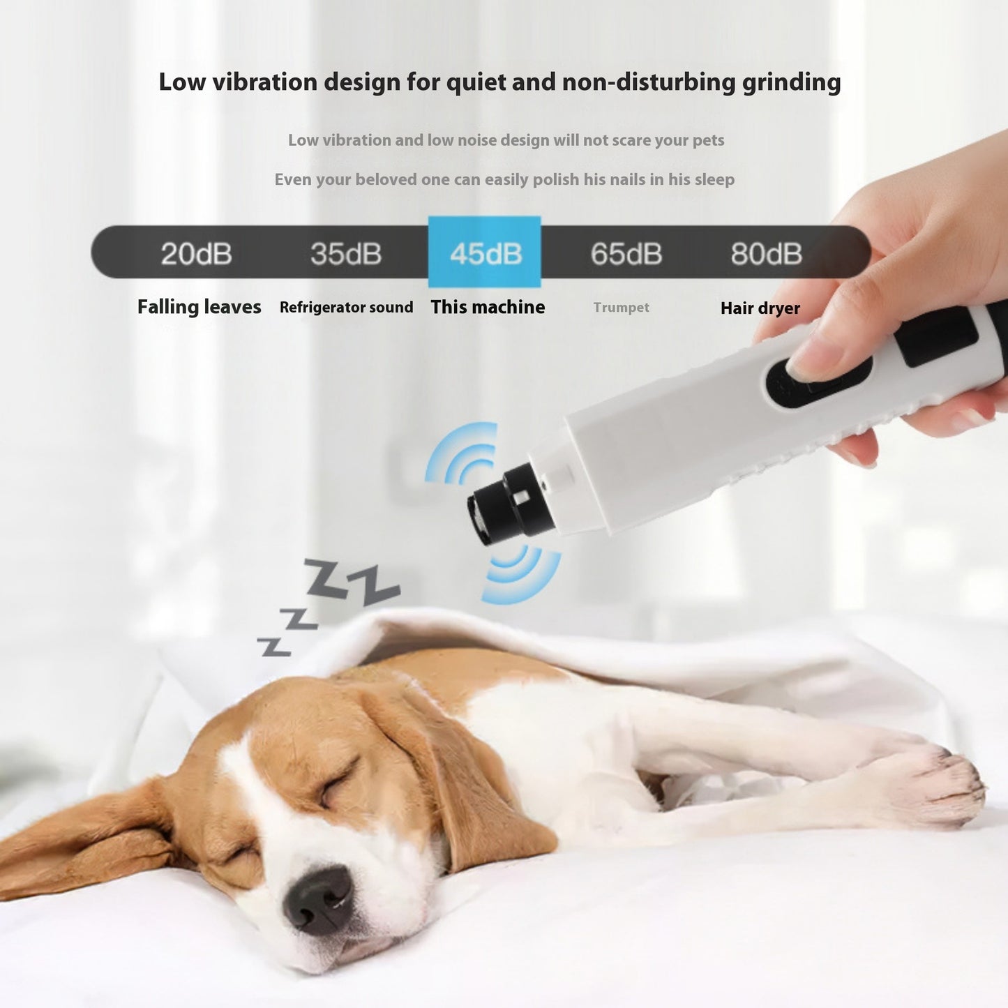 Pet Nail Polish Remover With High-power LED Dual Lights