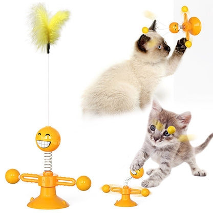 Interactive Cat Windmill Toy