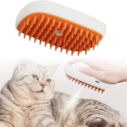 USB Rechargeable Pet Steam Brush & Massage Comb Samsaa