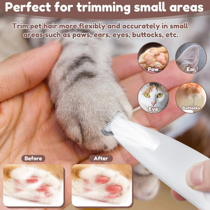 Pets Dog Paw Trimmer With LED Light Fully Waterproof